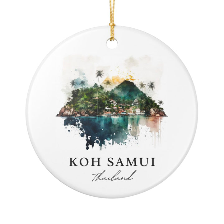 Koh Samui Thailand Ornament: Unique Koh Samui Souvenir, Koh Samui Thailand Xmas Decor, and Authentic Koh Samui Gift