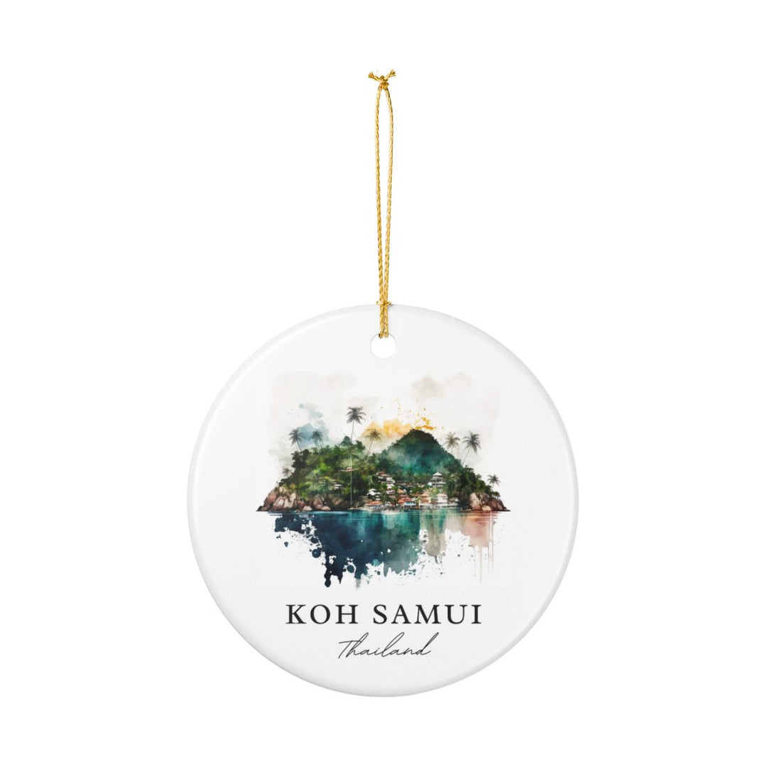 Koh Samui Thailand Ornament: Unique Koh Samui Souvenir, Koh Samui Thailand Xmas Decor, and Authentic Koh Samui Gift