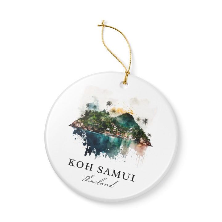 Koh Samui Thailand Ornament: Unique Koh Samui Souvenir, Koh Samui Thailand Xmas Decor, and Authentic Koh Samui Gift