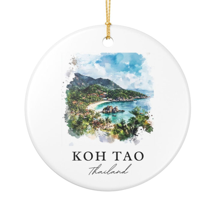 Koh Tao Ornament: Unique Koh Tao Souvenir, Koh Tao Xmas Decor, and Authentic Koh Tao Gift