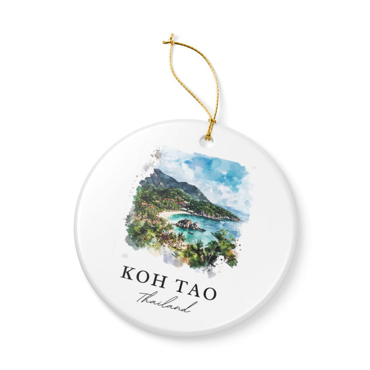 Koh Tao Ornament: Unique Koh Tao Souvenir, Koh Tao Xmas Decor, and Authentic Koh Tao Gift