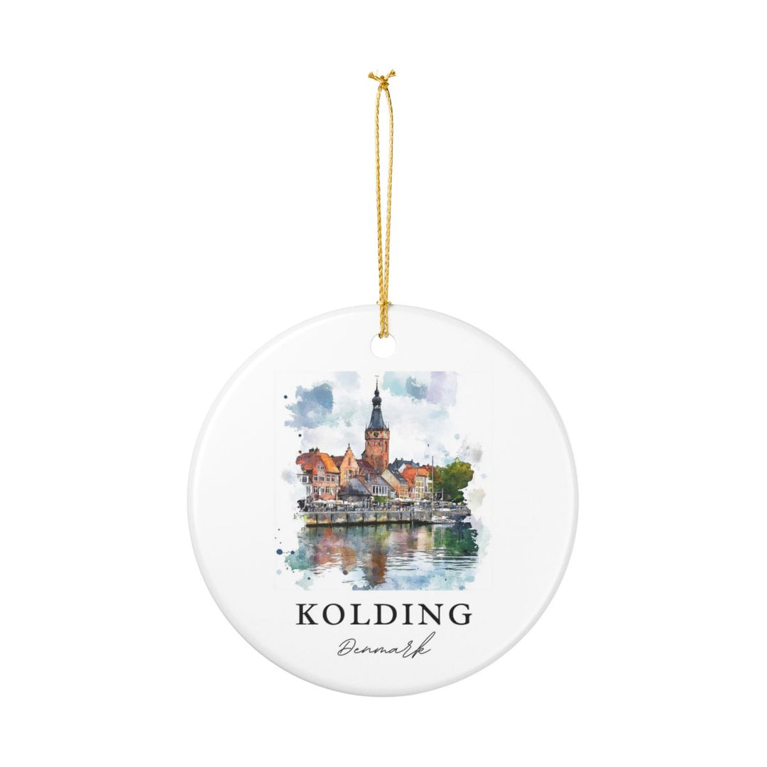 Kolding Denmark Ornament: Unique Kolding Souvenir, Kolding Denmark Xmas Decor, and Authentic Kolding Gift