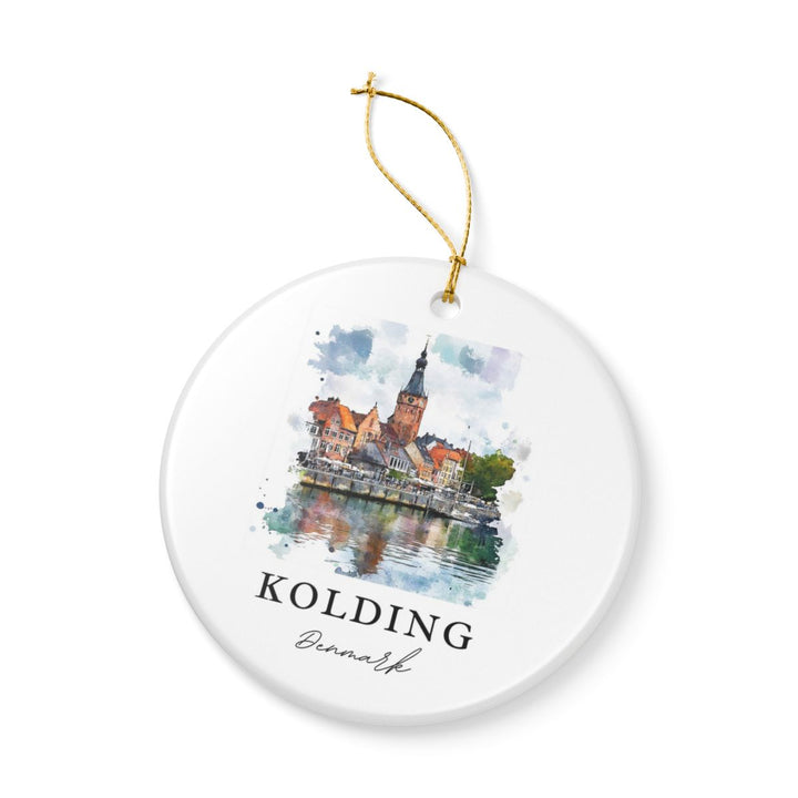Kolding Denmark Ornament: Unique Kolding Souvenir, Kolding Denmark Xmas Decor, and Authentic Kolding Gift