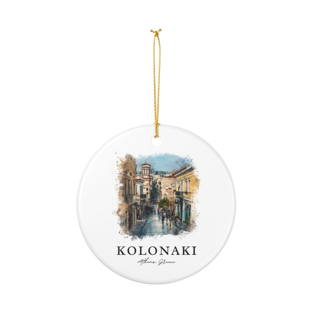 Kolonaki Greece Ornament: Unique Kolonaki Souvenir, Kolonaki Greece Xmas Decor, and Authentic Kolonaki Gift