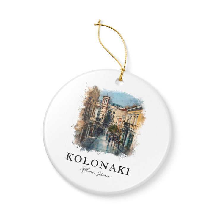 Kolonaki Greece Ornament: Unique Kolonaki Souvenir, Kolonaki Greece Xmas Decor, and Authentic Kolonaki Gift