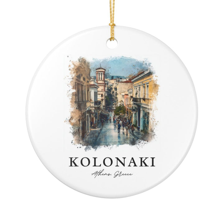 Kolonaki Greece Ornament: Unique Kolonaki Souvenir, Kolonaki Greece Xmas Decor, and Authentic Kolonaki Gift