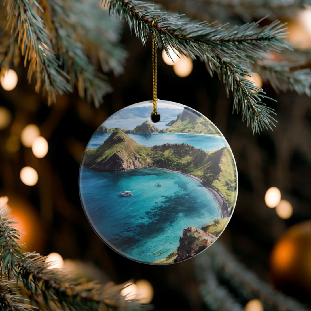Komodo Island Indonesia Ornament: Unique Komodo Island Souvenir, Komodo Island Indonesia Xmas Decor, and Authentic Komodo Island Gift