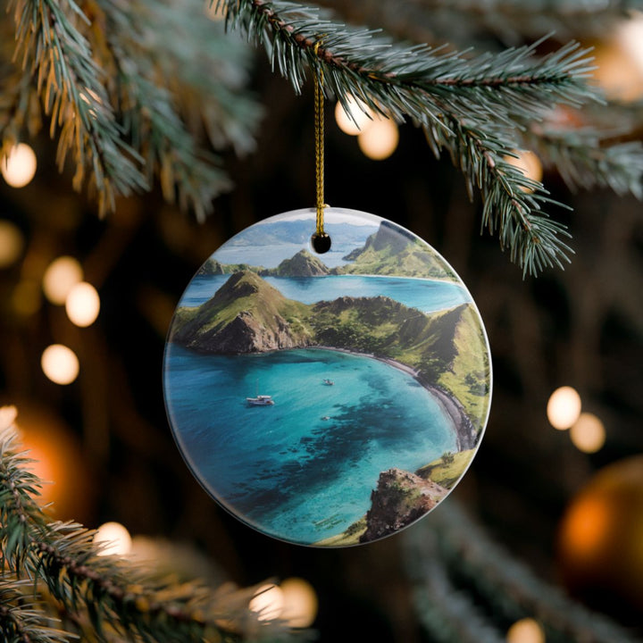 Komodo Island Indonesia Ornament: Unique Komodo Island Souvenir, Komodo Island Indonesia Xmas Decor, and Authentic Komodo Island Gift