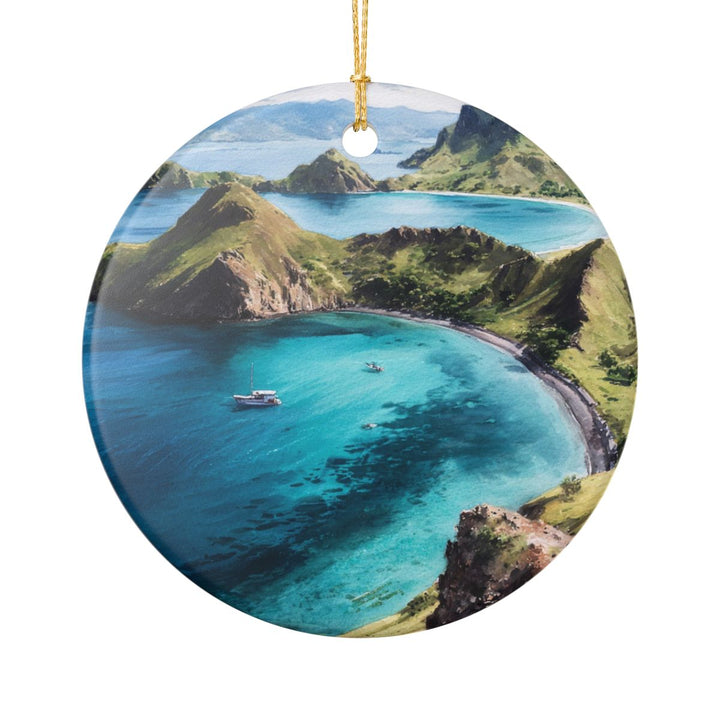 Komodo Island Indonesia Ornament: Unique Komodo Island Souvenir, Komodo Island Indonesia Xmas Decor, and Authentic Komodo Island Gift