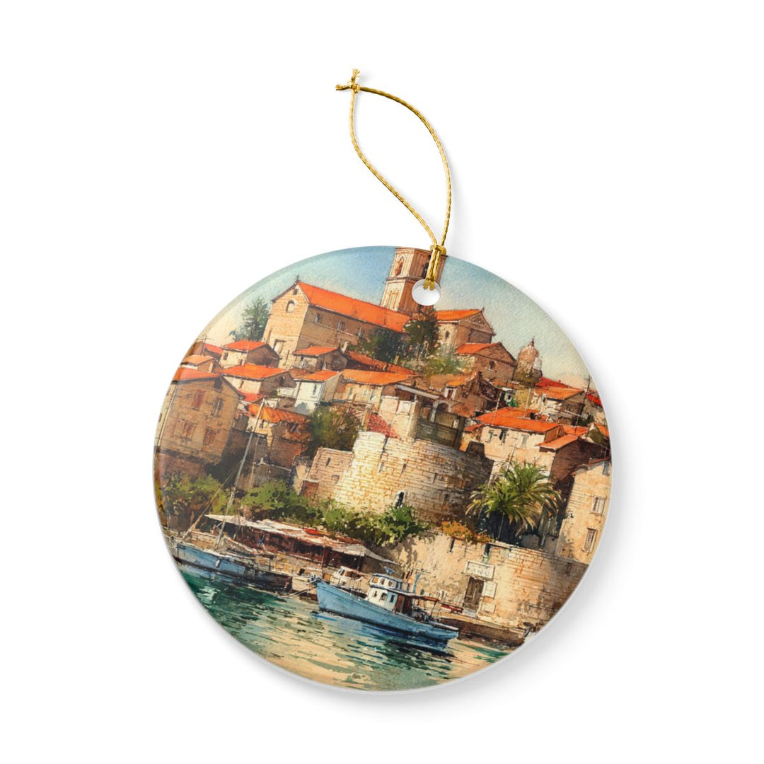 Korcula Croatia Ornament: Unique Korcula Souvenir, Korcula Croatia Xmas Decor, and Authentic Korcula Gift