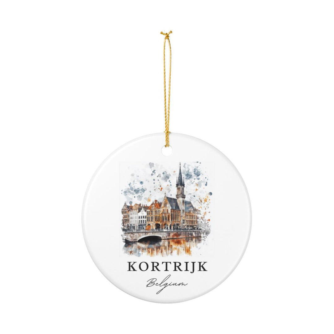 Kortrijk Belgium Ornament: Unique Kortrijk Souvenir, Kortrijk Belgium Xmas Decor, and Authentic Kortrijk Gift