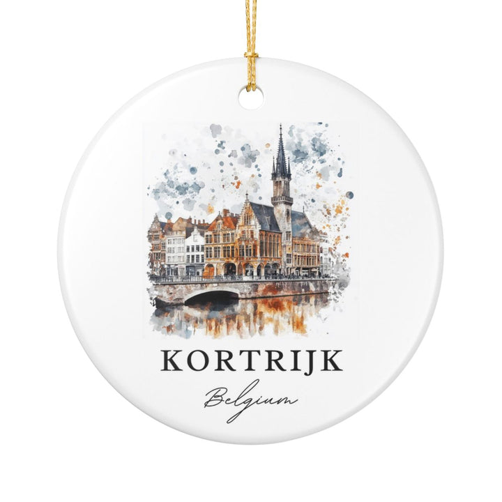 Kortrijk Belgium Ornament: Unique Kortrijk Souvenir, Kortrijk Belgium Xmas Decor, and Authentic Kortrijk Gift