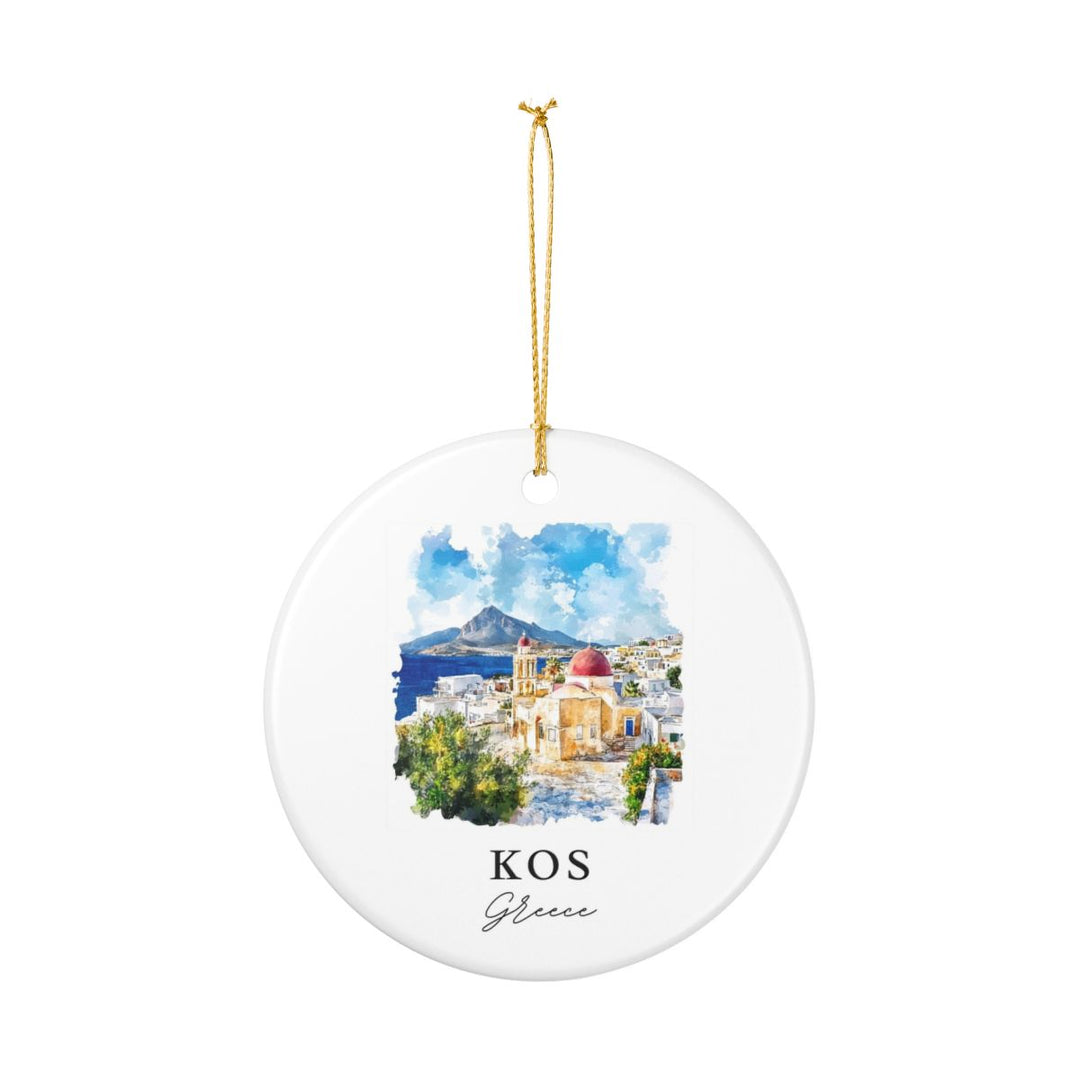 Kos Greece Ornament: Unique Kos Greece Souvenir, Kos Greece Xmas Decor, and Authentic Kos Greece Gift