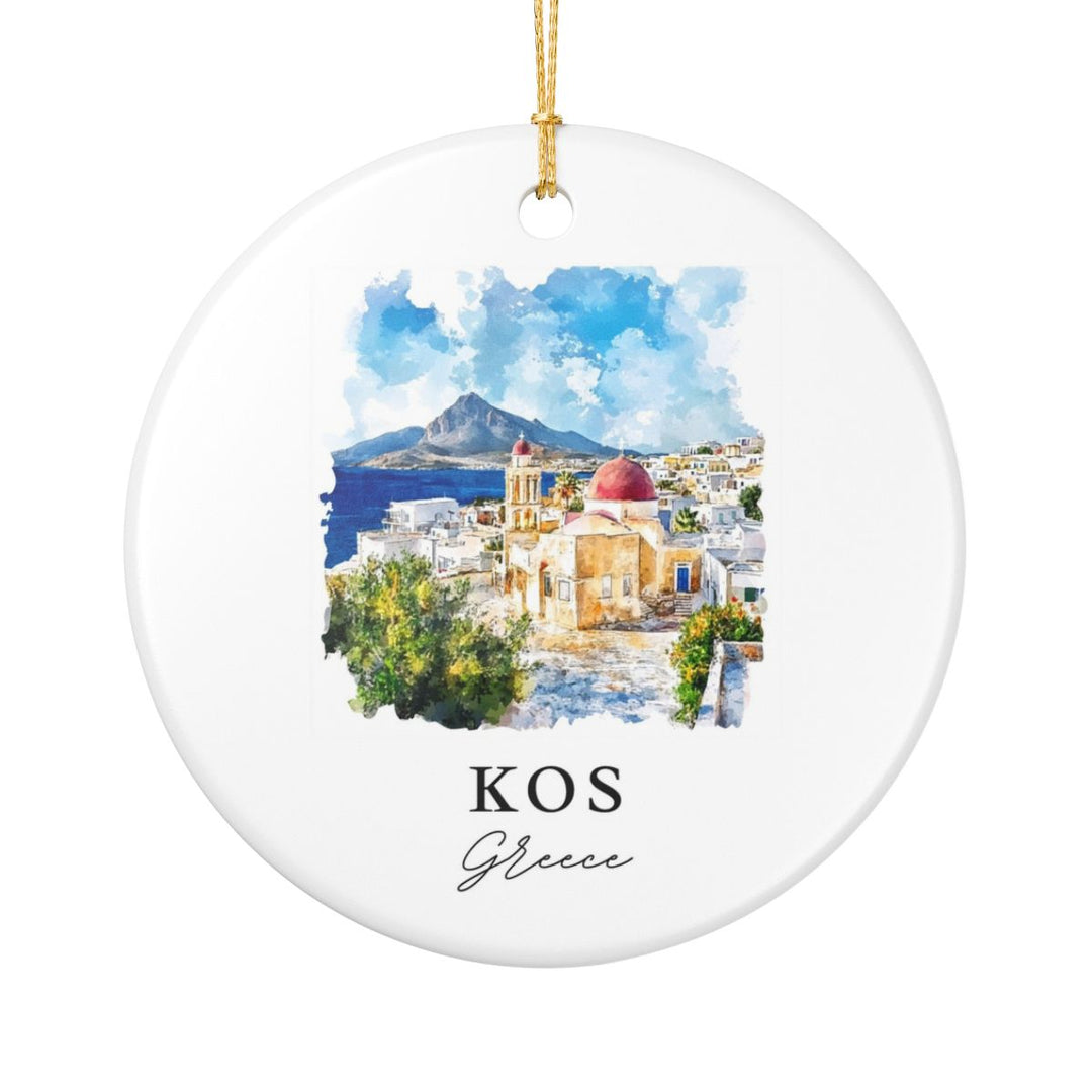 Kos Greece Ornament: Unique Kos Greece Souvenir, Kos Greece Xmas Decor, and Authentic Kos Greece Gift
