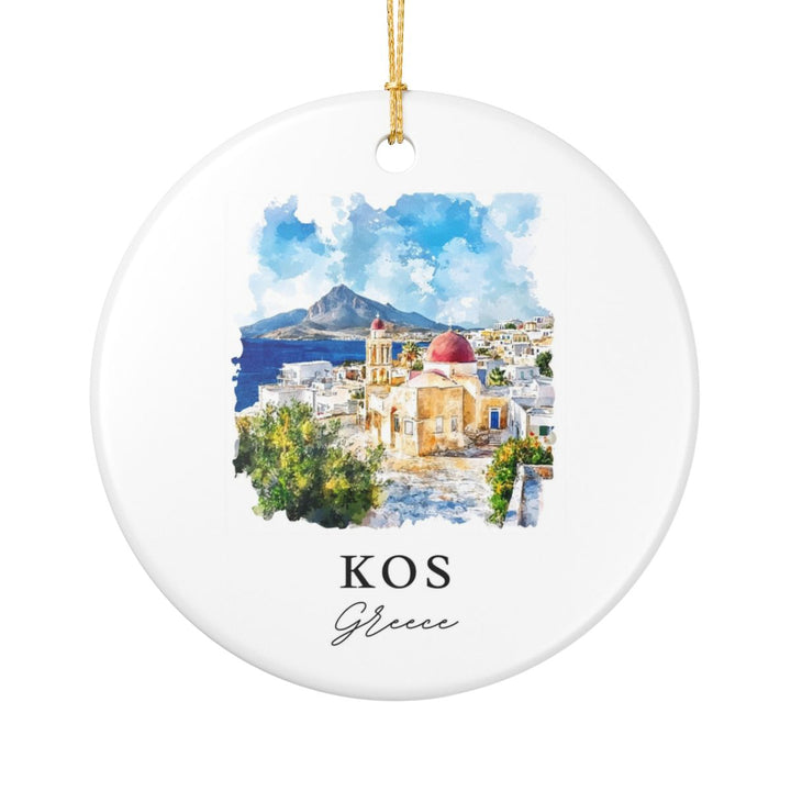Kos Greece Ornament: Unique Kos Greece Souvenir, Kos Greece Xmas Decor, and Authentic Kos Greece Gift