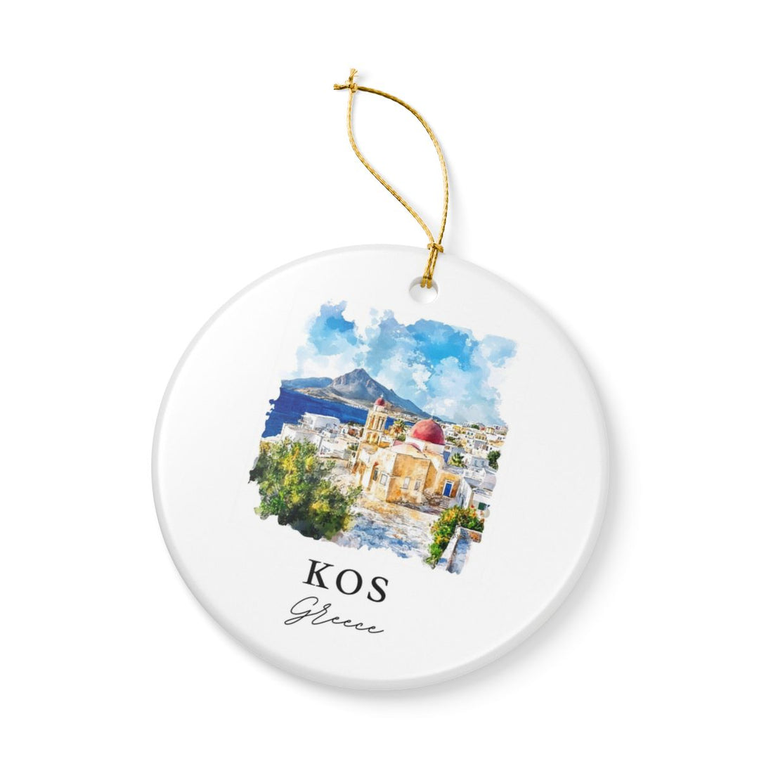 Kos Greece Ornament: Unique Kos Greece Souvenir, Kos Greece Xmas Decor, and Authentic Kos Greece Gift