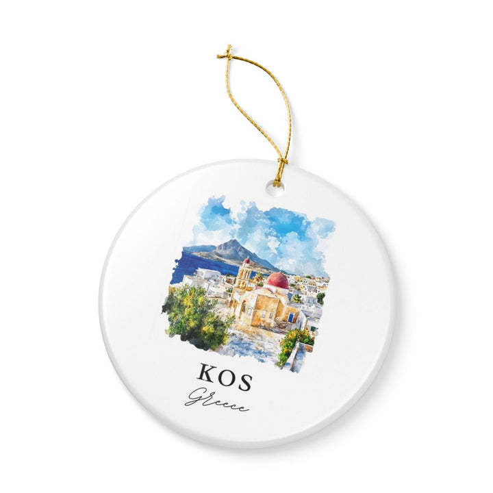 Kos Greece Ornament: Unique Kos Greece Souvenir, Kos Greece Xmas Decor, and Authentic Kos Greece Gift