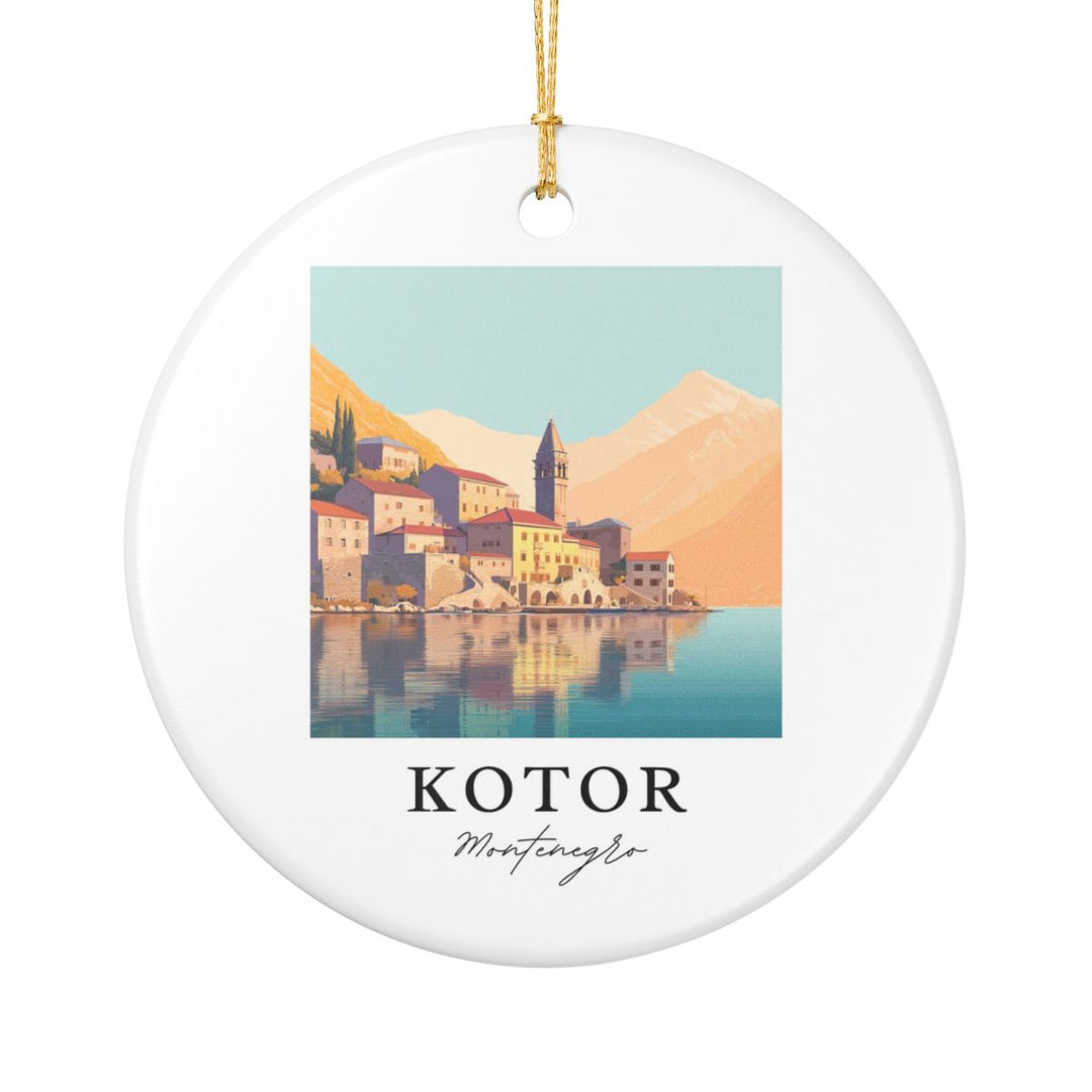 Kotor Montenegro Ornament: Unique Kotor Souvenir, Kotor Montenegro Xmas Decor, and Authentic Kotor Gift