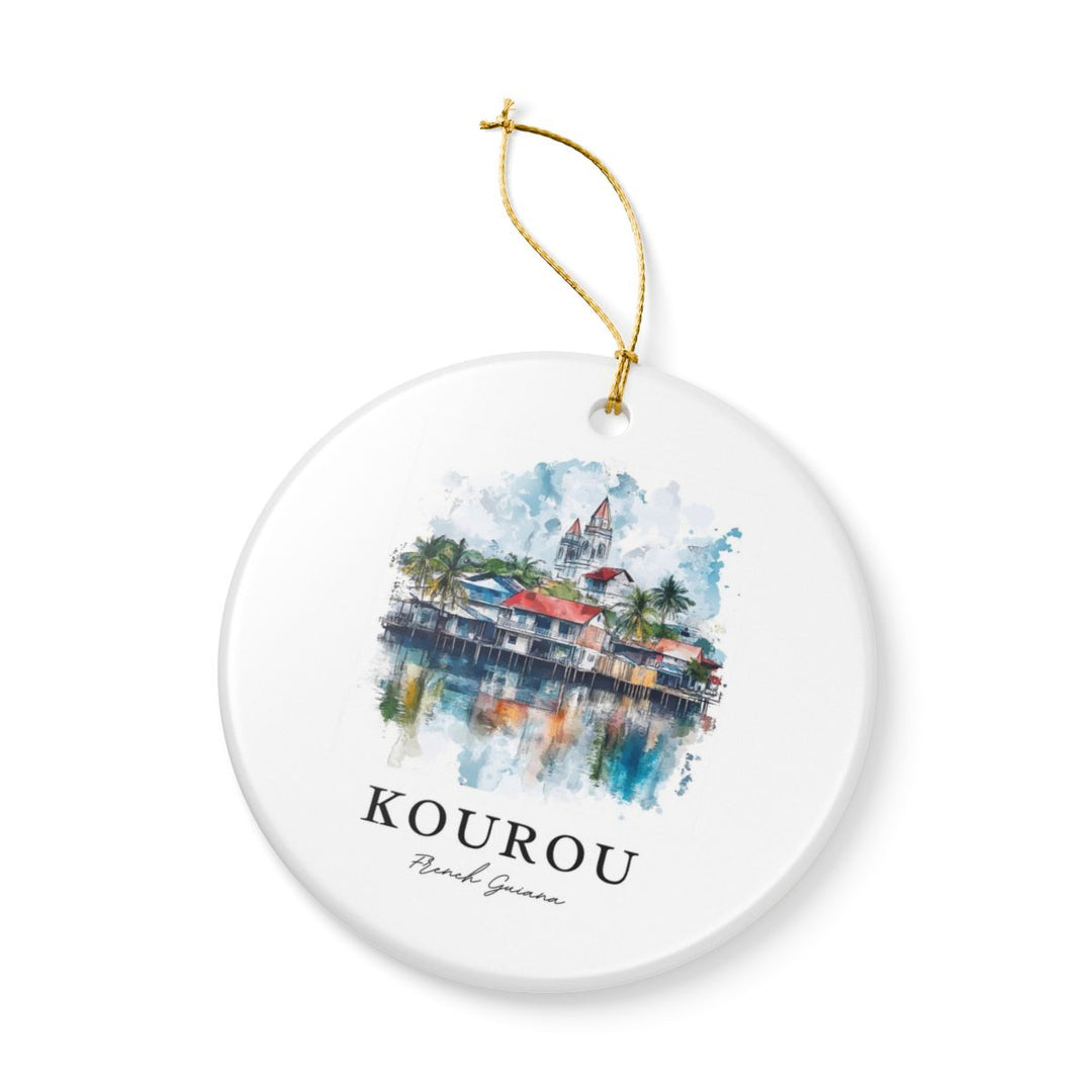 Kourou French Guiana Ornament: Unique Kourou French Guiana Souvenir, Kourou French Guiana Xmas Decor, and Authentic Kourou French Guiana Gift