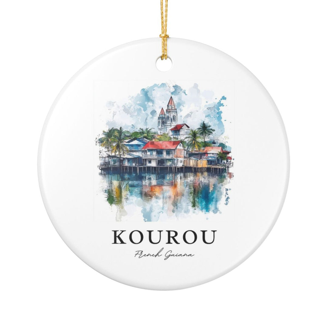 Kourou French Guiana Ornament: Unique Kourou French Guiana Souvenir, Kourou French Guiana Xmas Decor, and Authentic Kourou French Guiana Gift