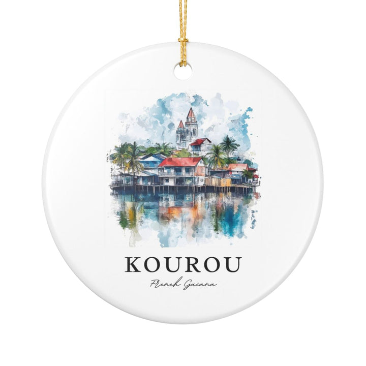 Kourou French Guiana Ornament: Unique Kourou French Guiana Souvenir, Kourou French Guiana Xmas Decor, and Authentic Kourou French Guiana Gift