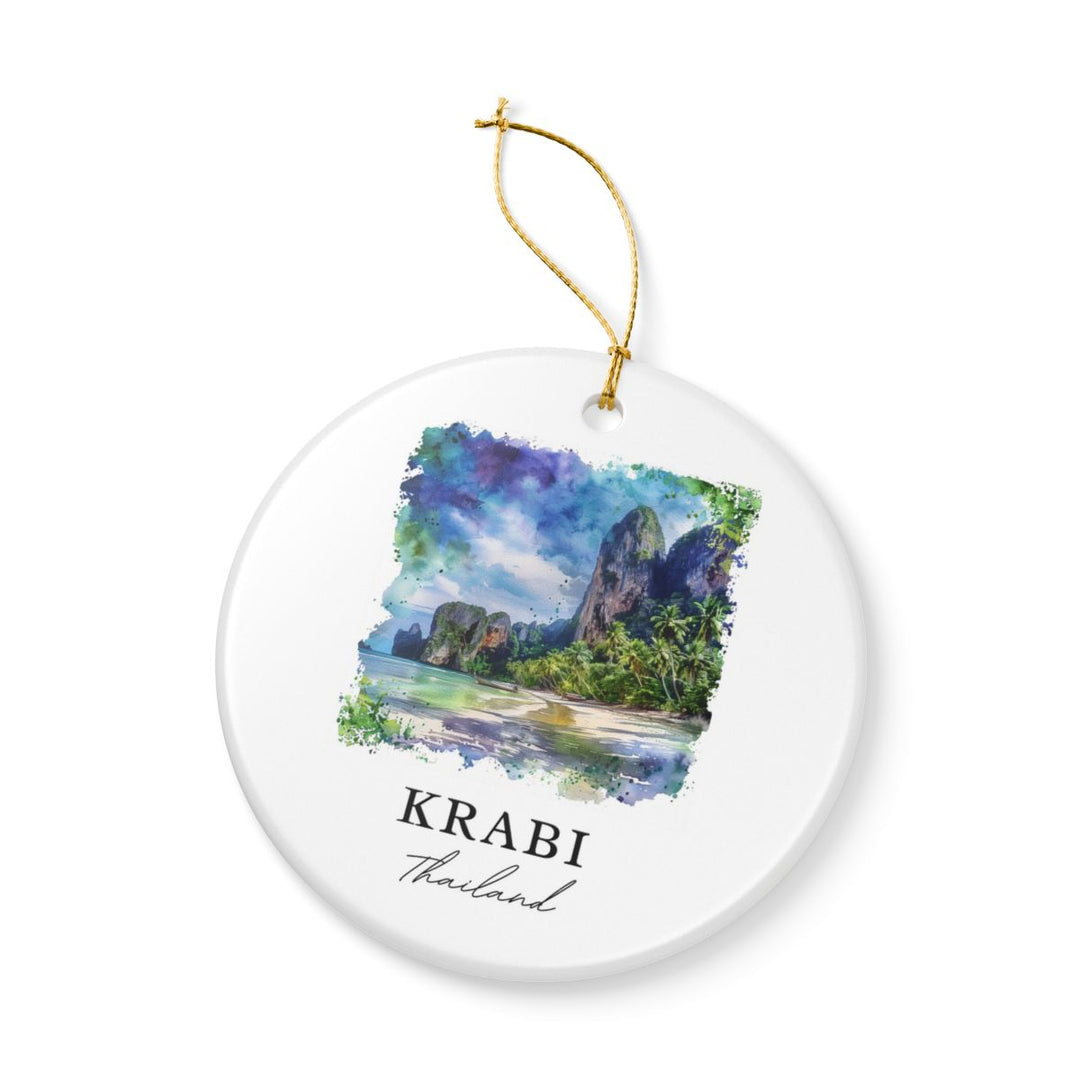 Krabi Thailand Ornament: Unique Krabi Thailand Souvenir, Krabi Thailand Xmas Decor, and Authentic Krabi Thailand Gift