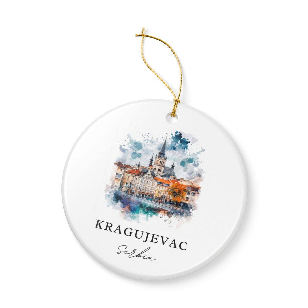 Kragujevac Serbia Ornament: Unique Kragujevac Souvenir, Kragujevac Serbia Xmas Decor, and Authentic Kragujevac Gift