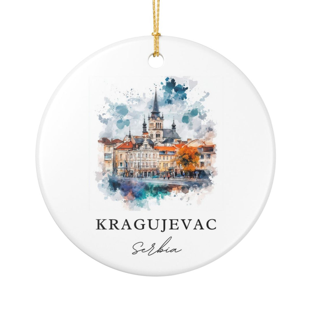 Kragujevac Serbia Ornament: Unique Kragujevac Souvenir, Kragujevac Serbia Xmas Decor, and Authentic Kragujevac Gift