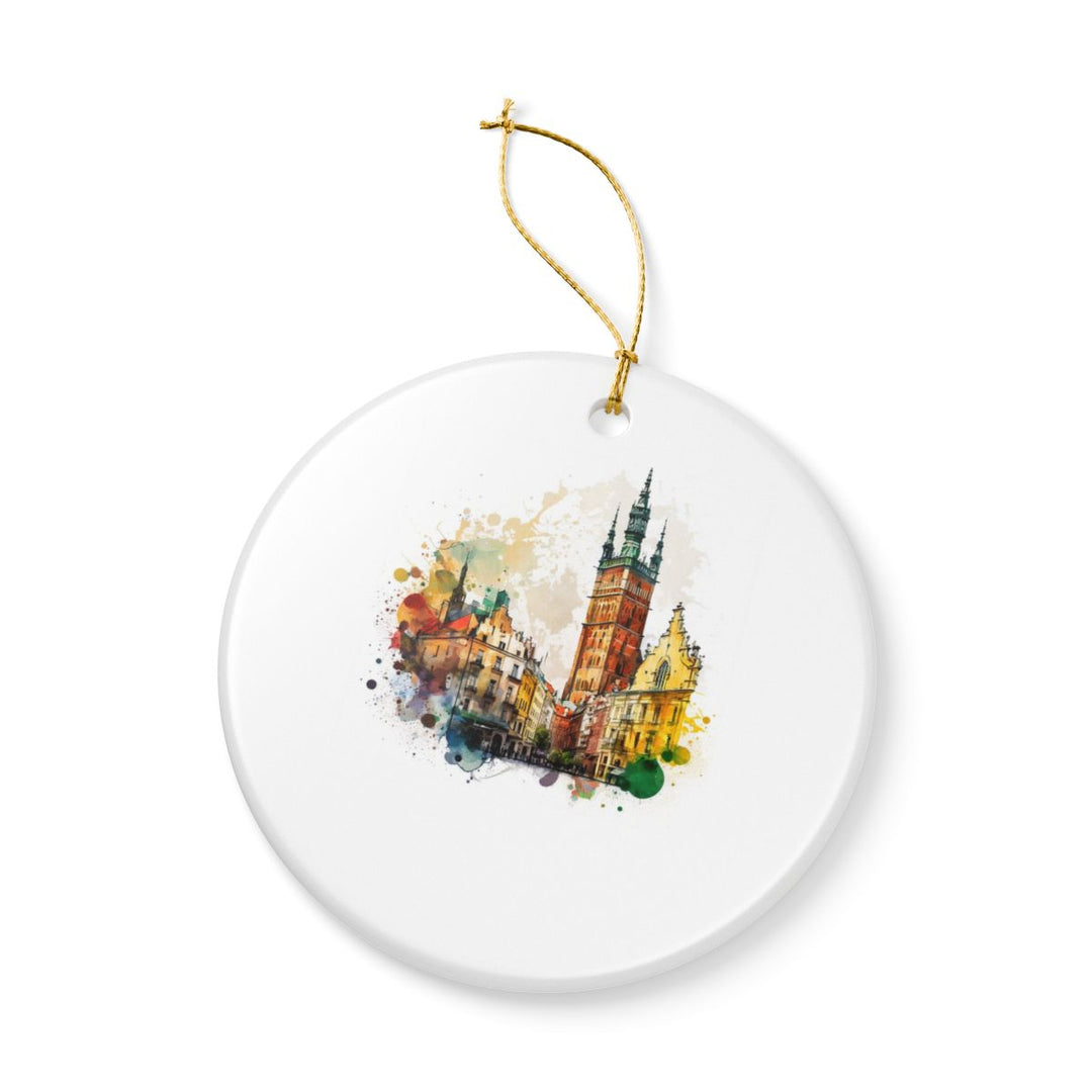 Krakow Poland Ornament: Unique Krakow Souvenir, Krakow Poland Xmas Decor, and Authentic Krakow Gift