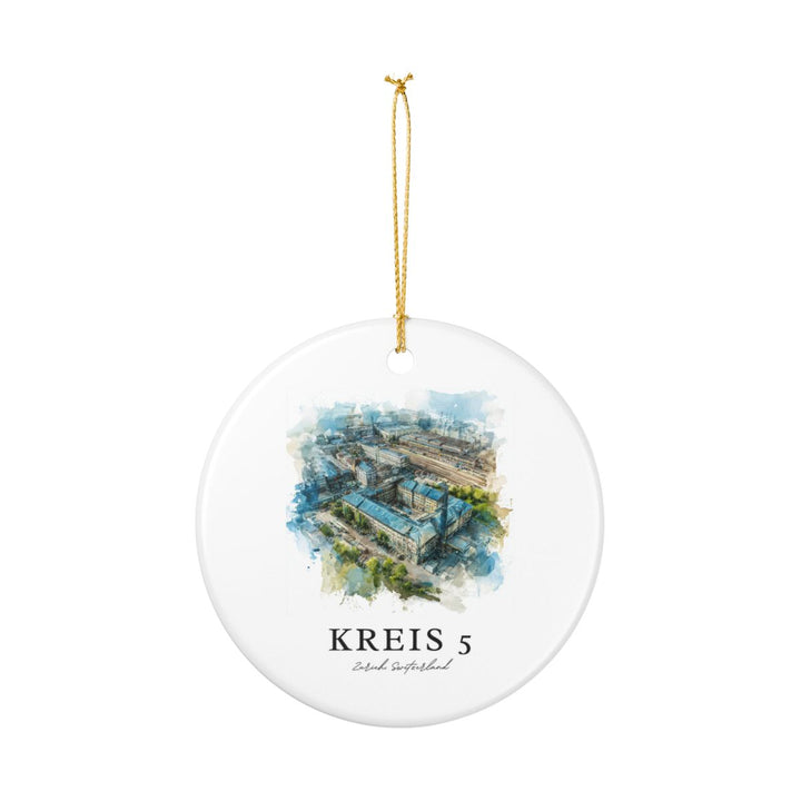 Kreis 5 Zurich Switzerland Ornament: Unique Kreis 5 Zurich Souvenir, Kreis 5 Zurich Switzerland Xmas Decor, and Authentic Kreis 5 Zurich Gift