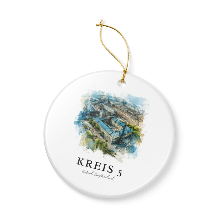 Kreis 5 Zurich Switzerland Ornament: Unique Kreis 5 Zurich Souvenir, Kreis 5 Zurich Switzerland Xmas Decor, and Authentic Kreis 5 Zurich Gift