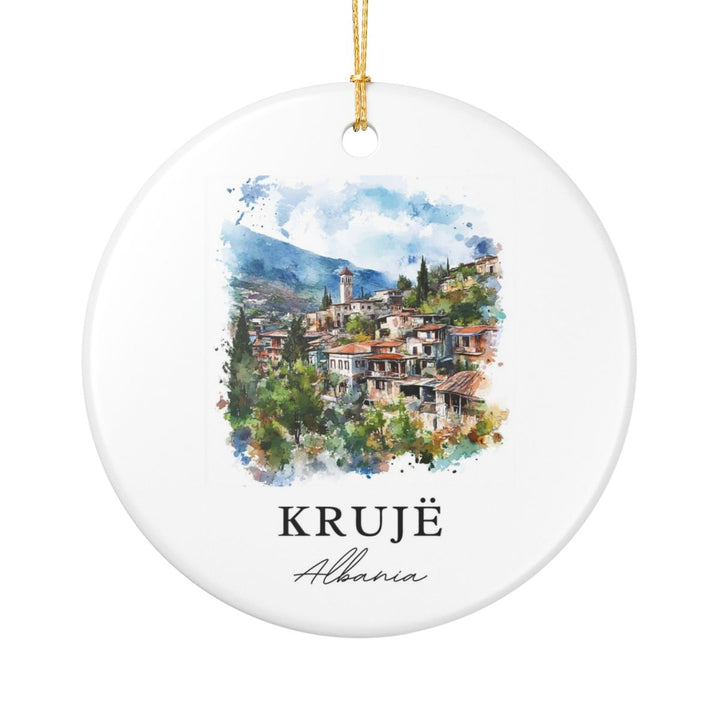 Krujë Albania Ornament: Unique Krujë Souvenir, Krujë Albania Xmas Decor, and Authentic Krujë Gift