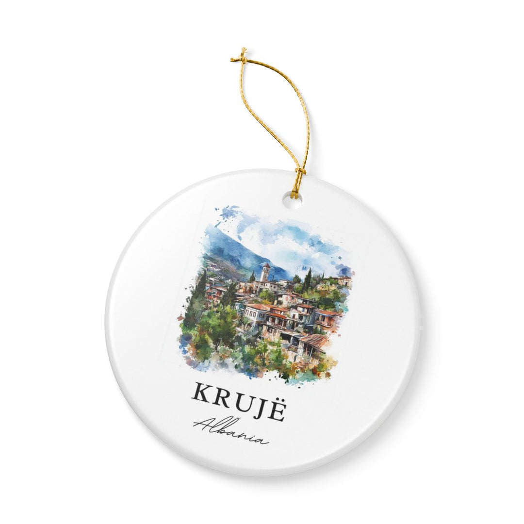 Krujë Albania Ornament: Unique Krujë Souvenir, Krujë Albania Xmas Decor, and Authentic Krujë Gift