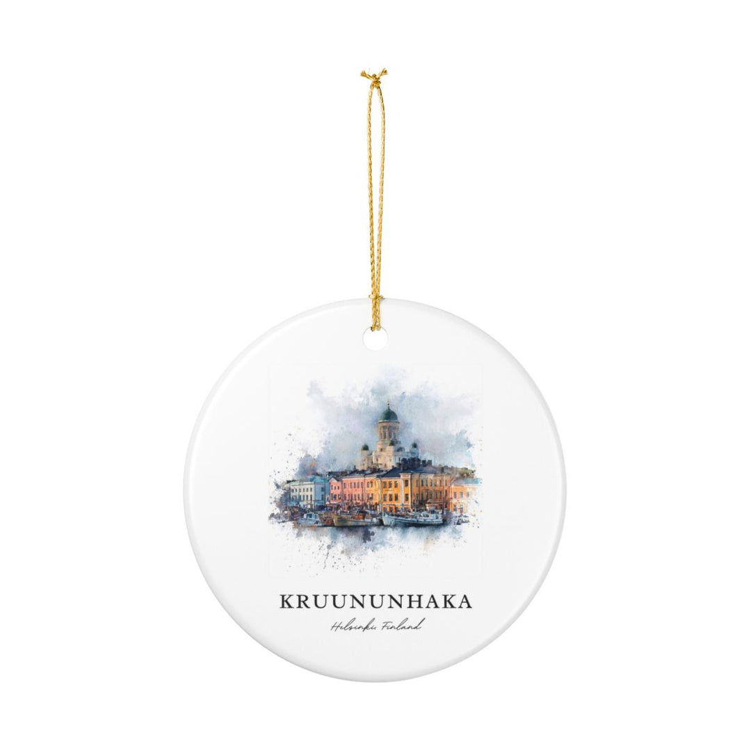 Kruununhaka Finland Ornament: Unique Kruununhaka Souvenir, Kruununhaka Finland Xmas Decor, and Authentic Kruununhaka Gift