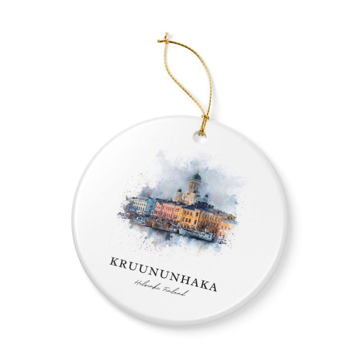 Kruununhaka Finland Ornament: Unique Kruununhaka Souvenir, Kruununhaka Finland Xmas Decor, and Authentic Kruununhaka Gift