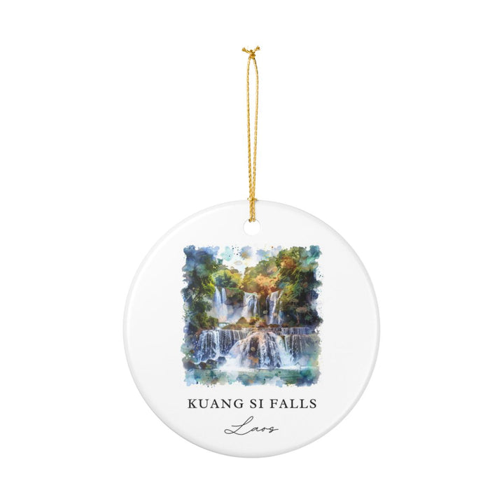 Kuang Si Falls Laos Ornament: Unique Kuang Si Falls Laos Souvenir, Kuang Si Falls Laos Xmas Decor, and Authentic Kuang Si Falls Laos Gift