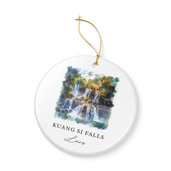 Kuang Si Falls Laos Ornament: Unique Kuang Si Falls Laos Souvenir, Kuang Si Falls Laos Xmas Decor, and Authentic Kuang Si Falls Laos Gift