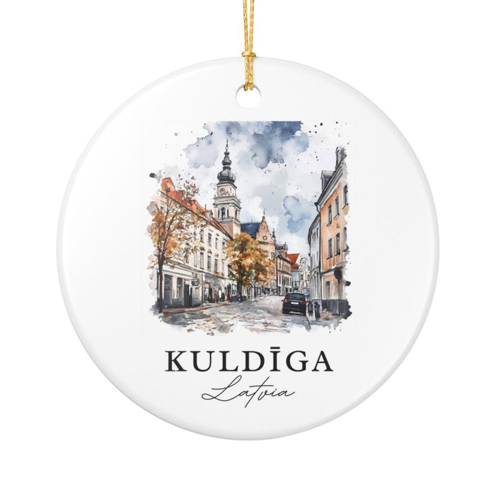 Kuldiga Latvia Ornament: Unique Kuldiga Souvenir, Kuldiga Latvia Xmas Decor, and Authentic Kuldiga Gift