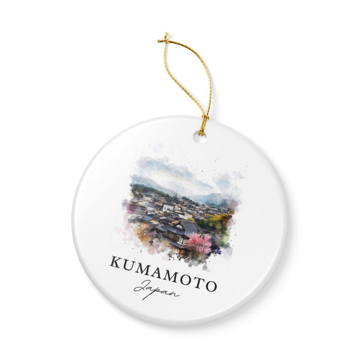 Kumamoto Japan Ornament: Unique Kumamoto Souvenir, Kumamoto Japan Xmas Decor, and Authentic Kumamoto Gift