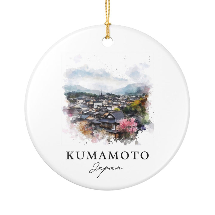 Kumamoto Japan Ornament: Unique Kumamoto Souvenir, Kumamoto Japan Xmas Decor, and Authentic Kumamoto Gift