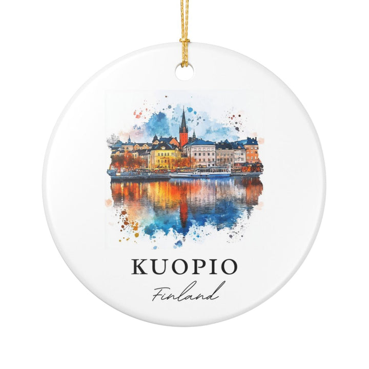 Kuopio Finland Ornament: Unique Kuopio Souvenir, Kuopio Finland Xmas Decor, and Authentic Kuopio Gift