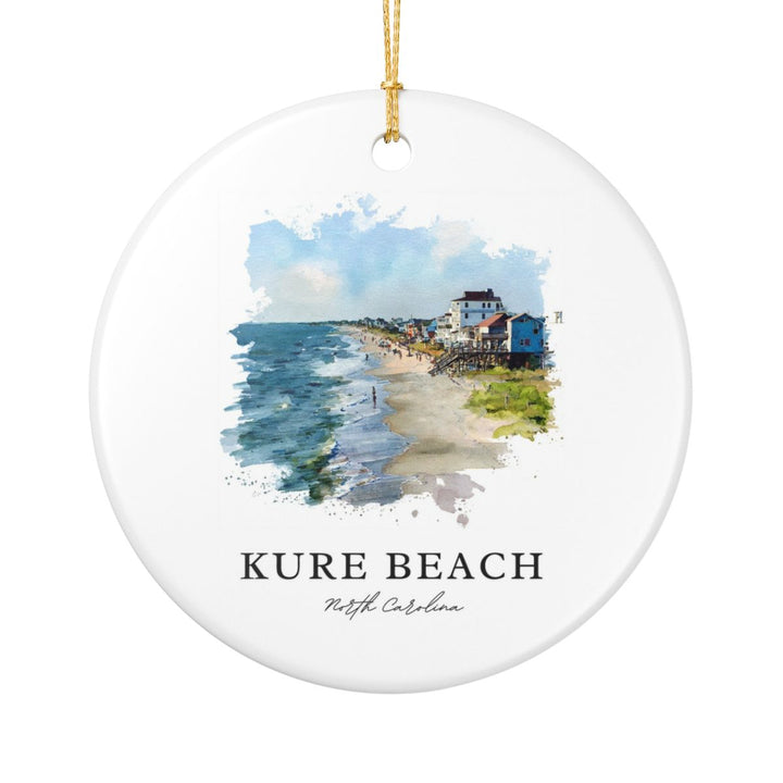 Kure Beach North Carolina Ornament: Unique Kure Beach Souvenir, Kure Beach North Carolina Xmas Decor, and Authentic Kure Beach Gift