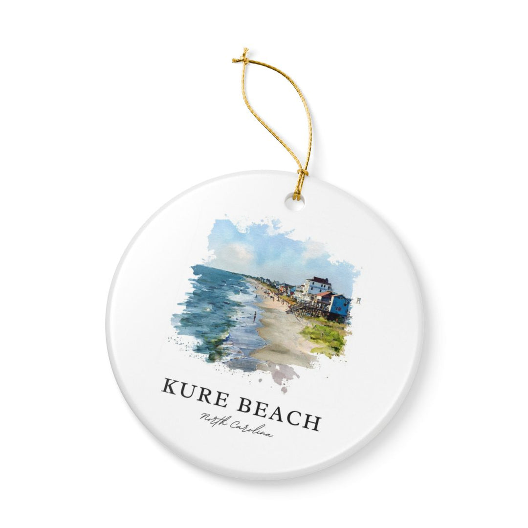 Kure Beach North Carolina Ornament: Unique Kure Beach Souvenir, Kure Beach North Carolina Xmas Decor, and Authentic Kure Beach Gift