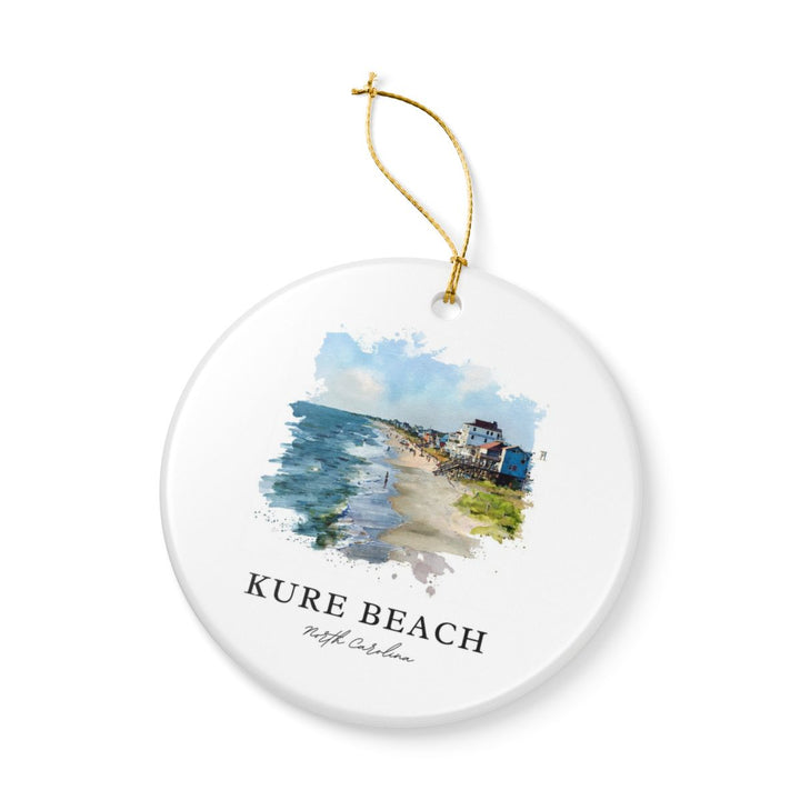 Kure Beach North Carolina Ornament: Unique Kure Beach Souvenir, Kure Beach North Carolina Xmas Decor, and Authentic Kure Beach Gift