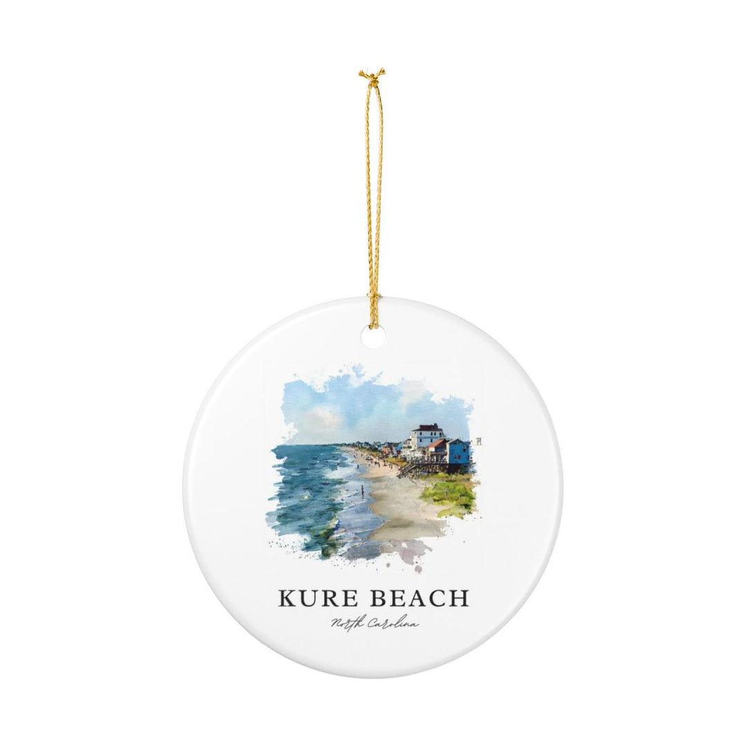 Kure Beach North Carolina Ornament: Unique Kure Beach Souvenir, Kure Beach North Carolina Xmas Decor, and Authentic Kure Beach Gift
