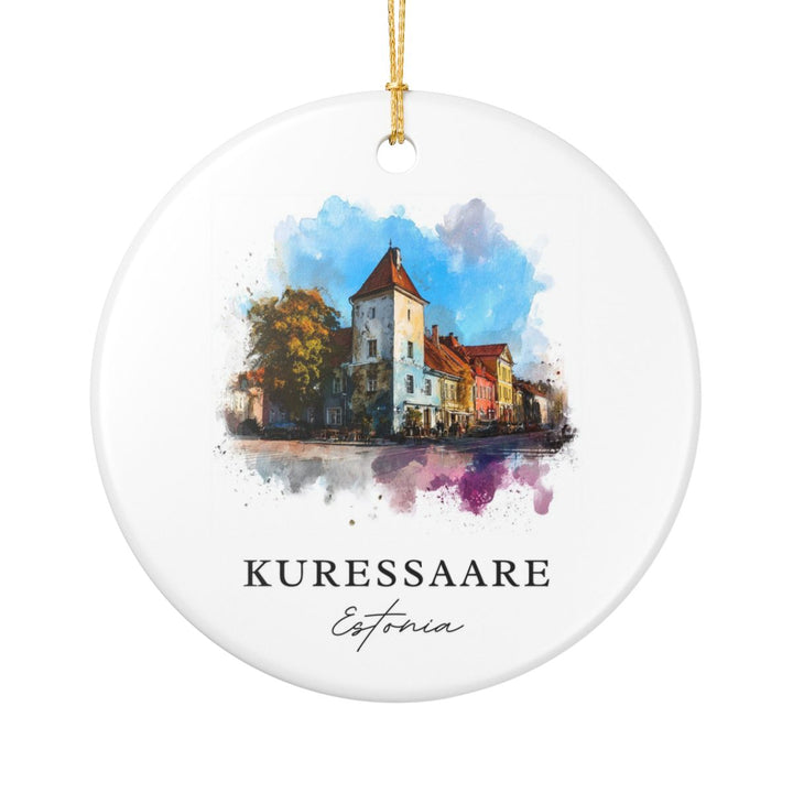 Kuressaare Estonia Ornament: Unique Kuressaare Souvenir, Kuressaare Estonia Xmas Decor, and Authentic Kuressaare Gift