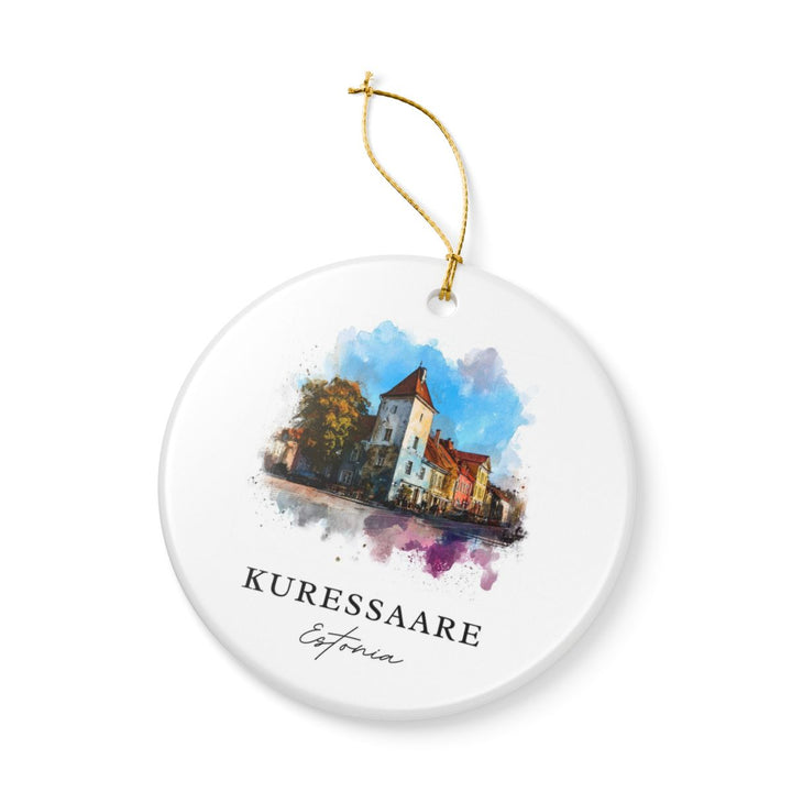 Kuressaare Estonia Ornament: Unique Kuressaare Souvenir, Kuressaare Estonia Xmas Decor, and Authentic Kuressaare Gift
