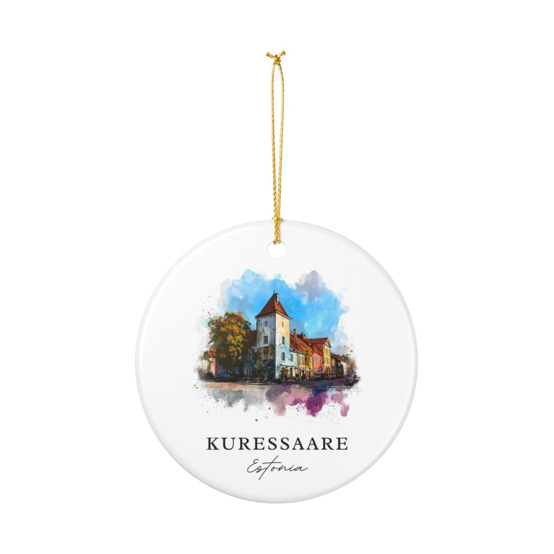 Kuressaare Estonia Ornament: Unique Kuressaare Souvenir, Kuressaare Estonia Xmas Decor, and Authentic Kuressaare Gift