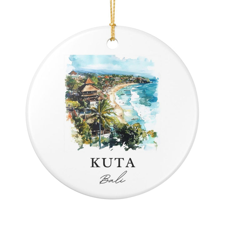 Kuta Bali Indonesia Ornament: Unique Kuta Bali Souvenir, Kuta Bali Indonesia Xmas Decor, and Authentic Kuta Bali Gift