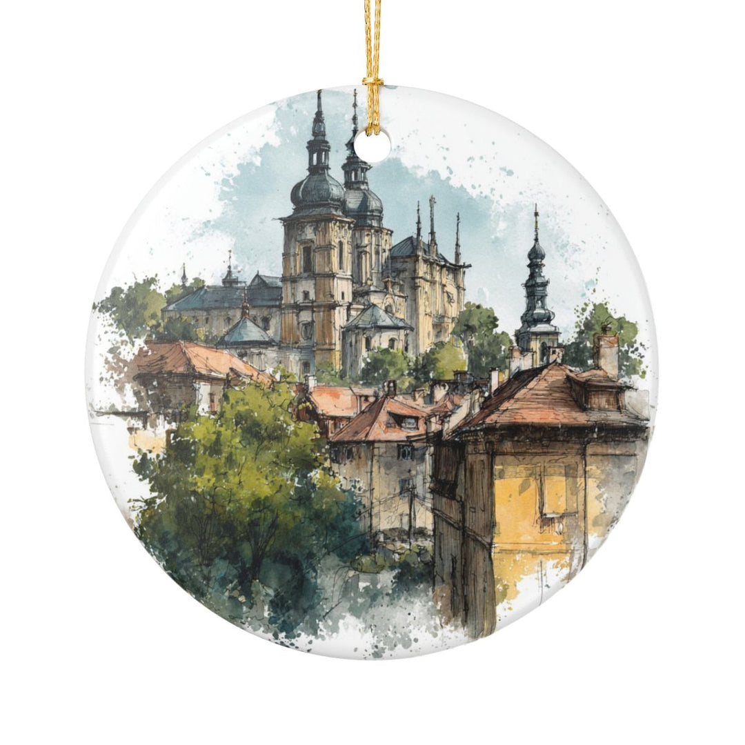 Kutná Hora Czech Republic Ornament: Unique Kutná Hora Souvenir, Kutná Hora Czech Republic Xmas Decor, and Authentic Kutná Hora Gift